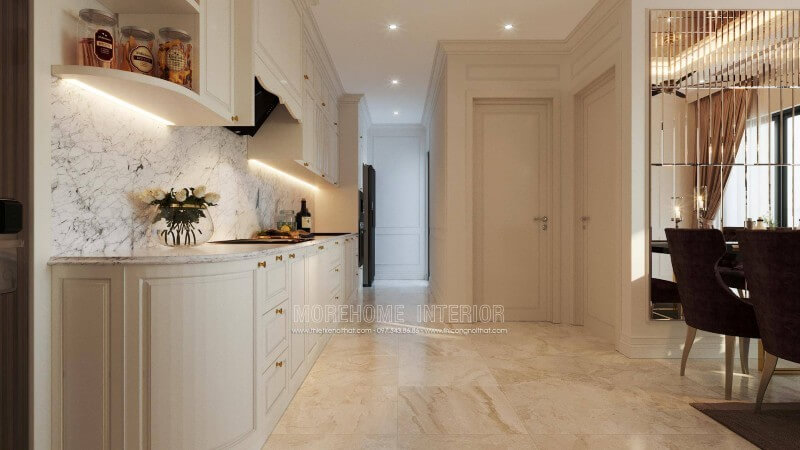 Mẫu đá ốp tường bếp vân mây ấn tượng Đá ốp tường bếp đep, cao cấp