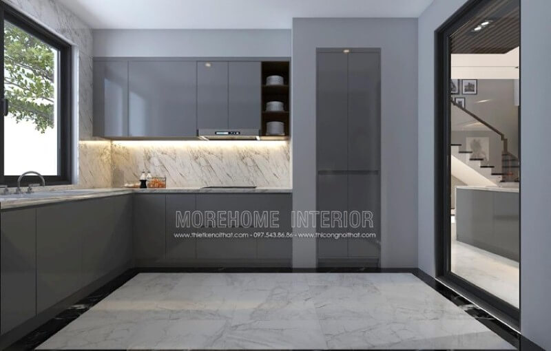 Đá ốp tường bếp vân mây đẹp sang trọng sẽ là lựa chọn tuyệt vời cho phòng bếp hiện đại. Đá ốp tường bếp đep, cao cấp
